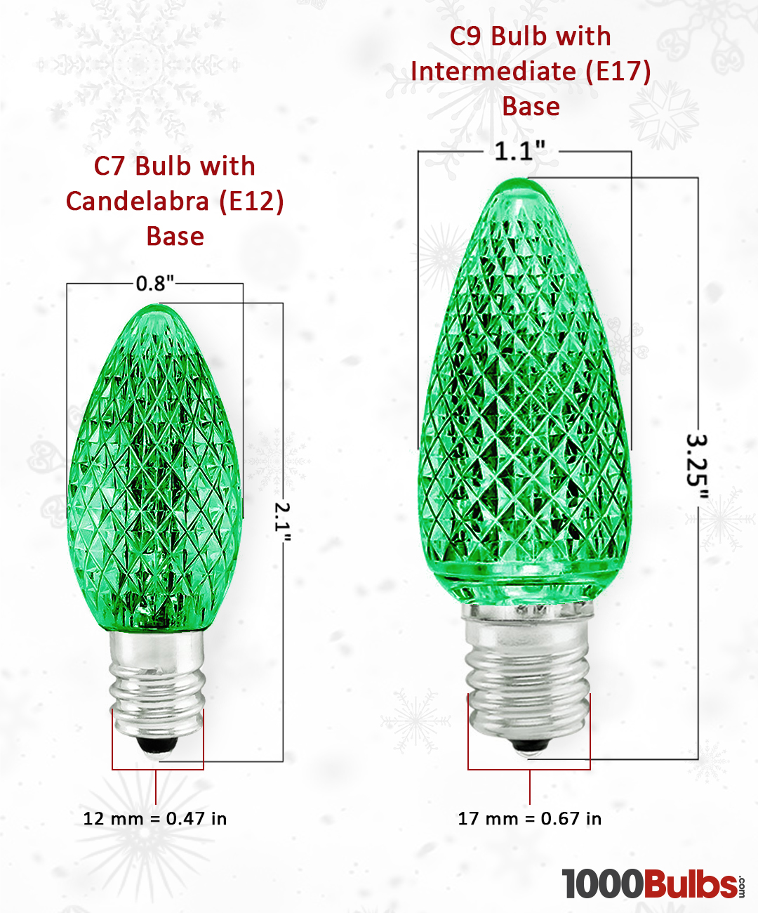 LED Christmas Light Bulbs 1000Bulbs